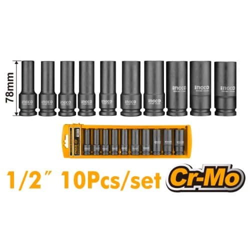 Deep impact socket 12" set 10PCS