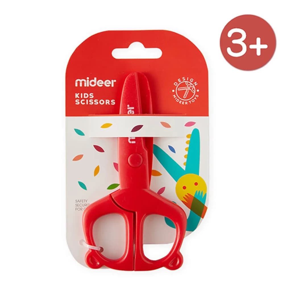 ميدير - مقص للأطفال - أحمر - لعمر 3+ سنوات