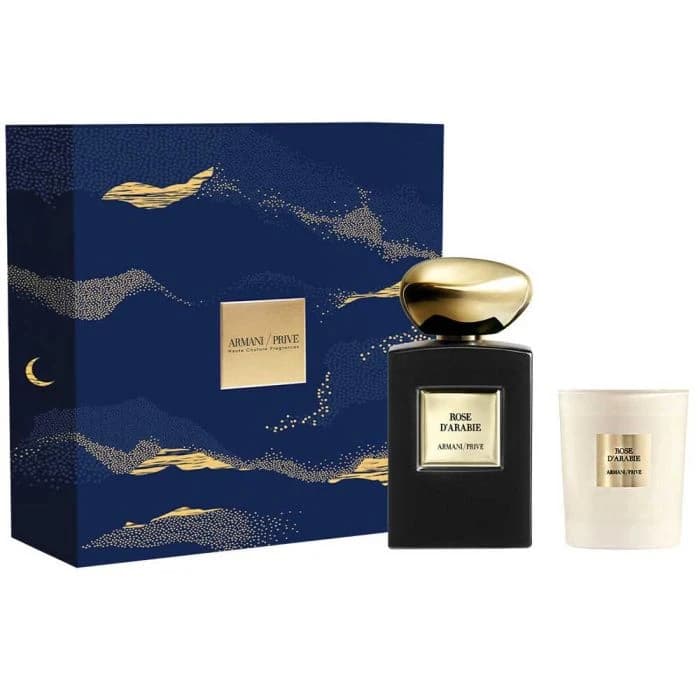 Armani Prive Rose D'Arabie EDP 100Ml + Candle Gift Set Unisex