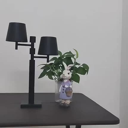 LUXURY WIRELESS RECHARGEABLE DOUBLE TABLE LAMP