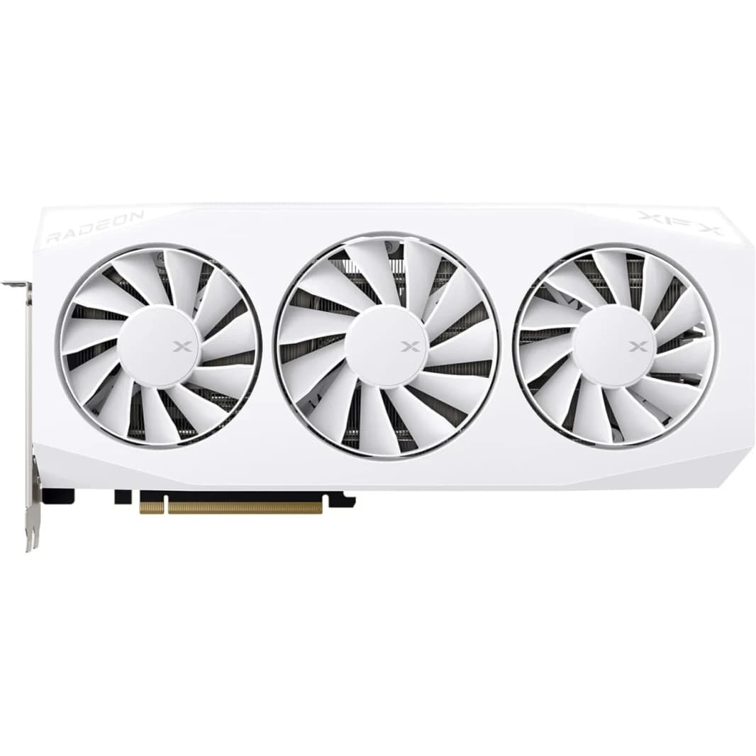 XFX Mercury AMD Radeon RX 9060 XT OC Triple Fan Gaming Edition 16GB GDDR6 128-Bit Memory, 3320 MHz Boost Clock, 2048 Stream Processors, 20 Gbps Memory Clock, PCI-E 5.0 , White,