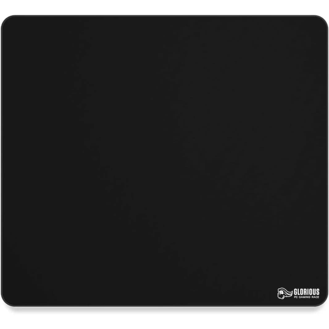 Glorious Large Gaming Mouse Pad for Desk - Rubber Base Computer Mouse Mat - Durable Mouse Mat - Cloth Mousepad with Stitched Edges - Black Cloth Mousepad | 16"x18" (G-XL)