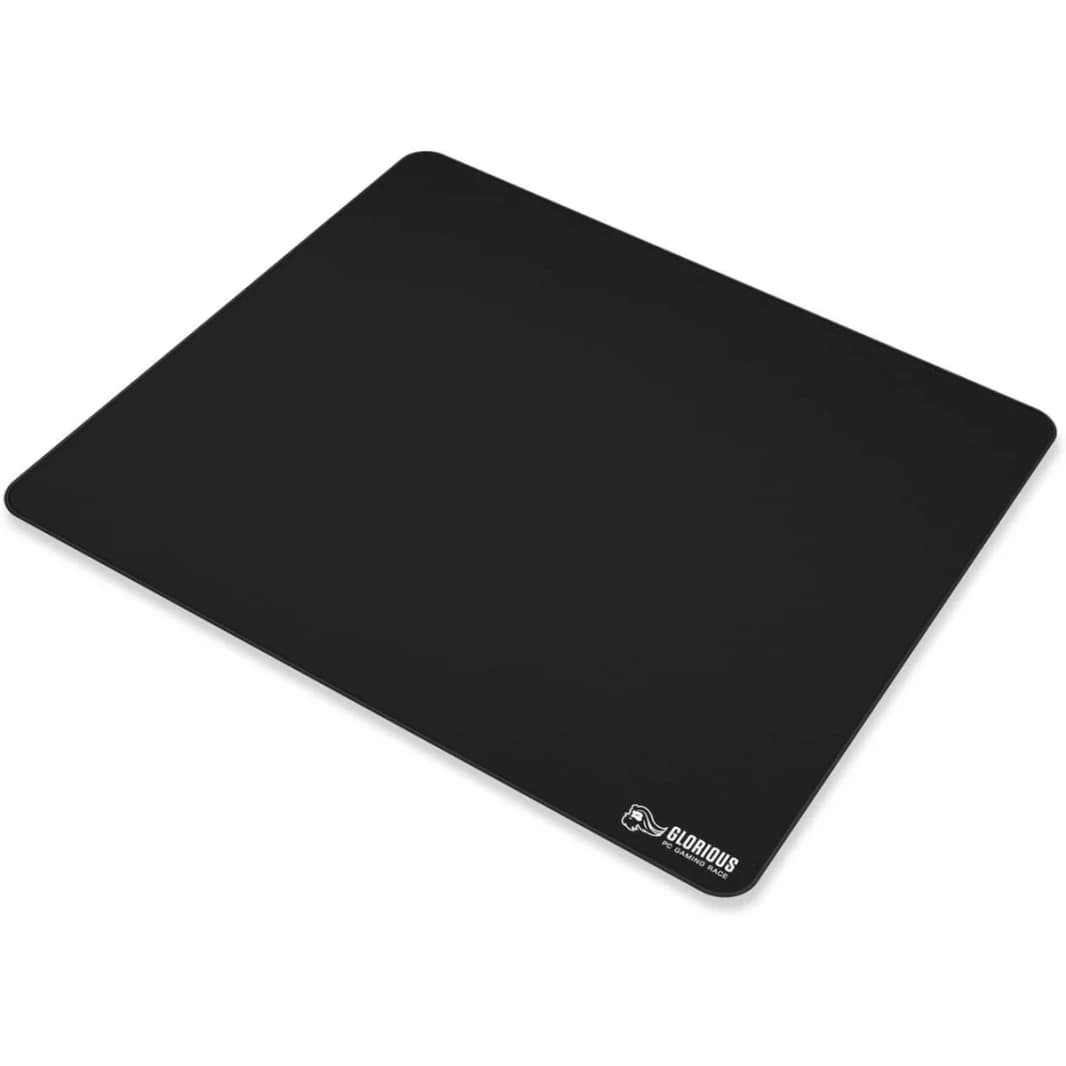 Glorious Large Gaming Mouse Pad for Desk - Rubber Base Computer Mouse Mat - Durable Mouse Mat - Cloth Mousepad with Stitched Edges - Black Cloth Mousepad | 16"x18" (G-XL)