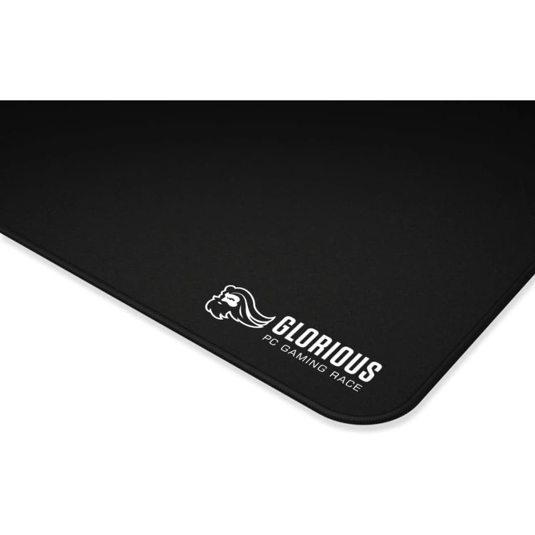 Glorious Large Gaming Mouse Pad for Desk - Rubber Base Computer Mouse Mat - Durable Mouse Mat - Cloth Mousepad with Stitched Edges - Black Cloth Mousepad | 16"x18" (G-XL)