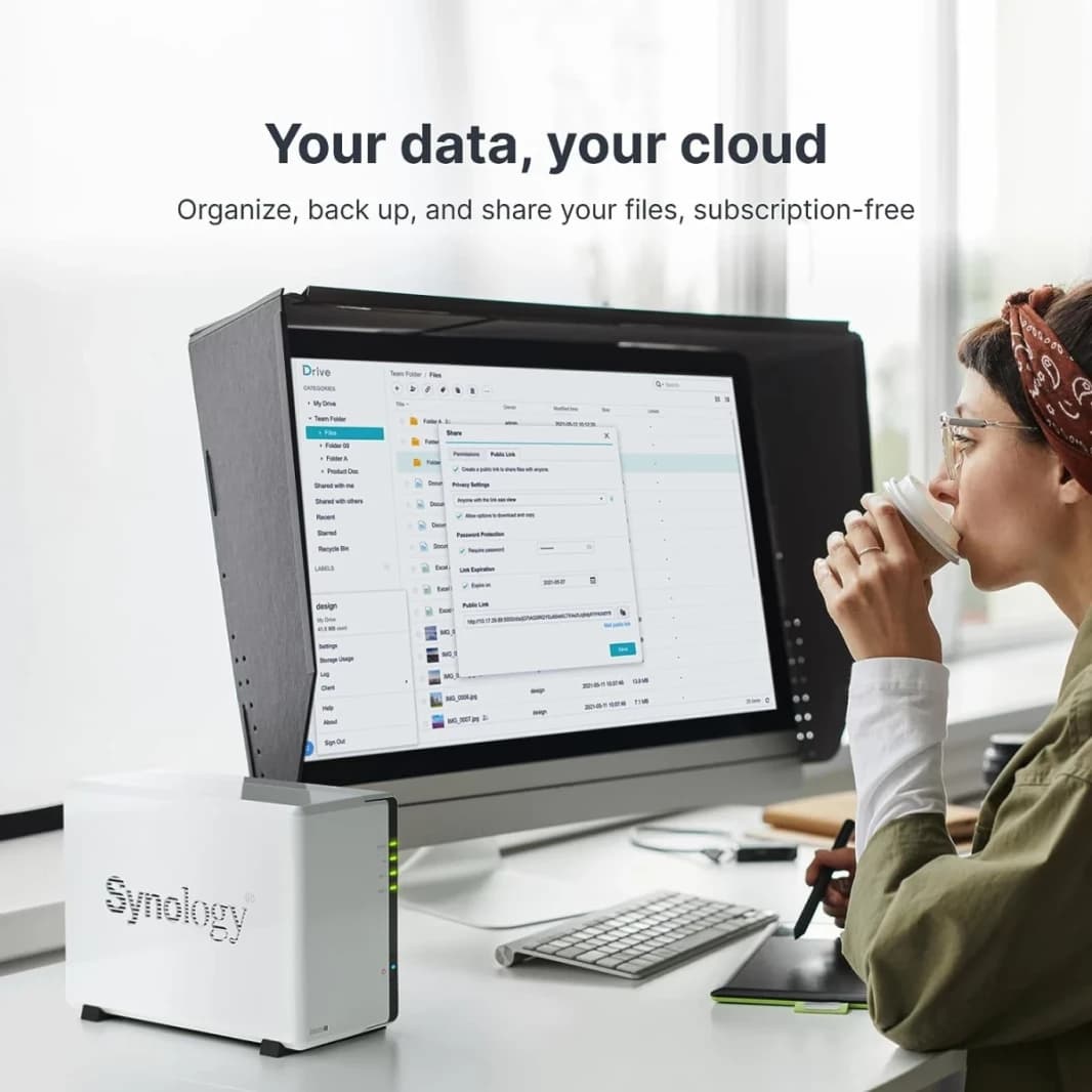 Synology DiskStation DS223j 2-Bay Diskless NAS w/ Realtek RTD1619B 4-Core CPU & 1GB DDR4 RAM