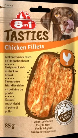 8in1 Tasty Chicken Fillets 85g