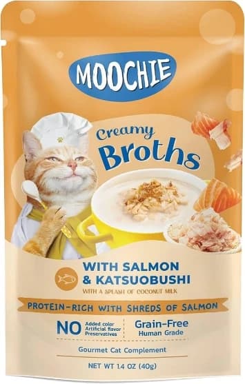Moochie creamy broth with Salmon & Katsuobushi 40g(16/pack)