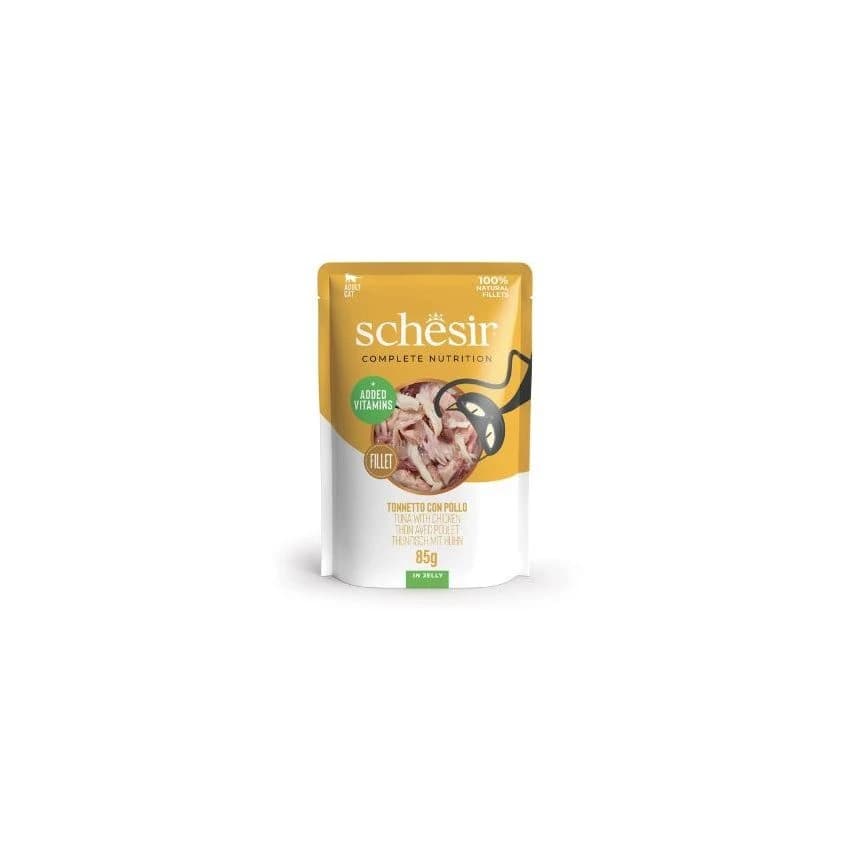SCHESIR CAT POUCH TUNA WITH CHICKEN 85G
