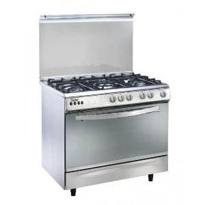 Unionaire 90cm 5-Burner Full Option Gas Cooker - Stainless Steel