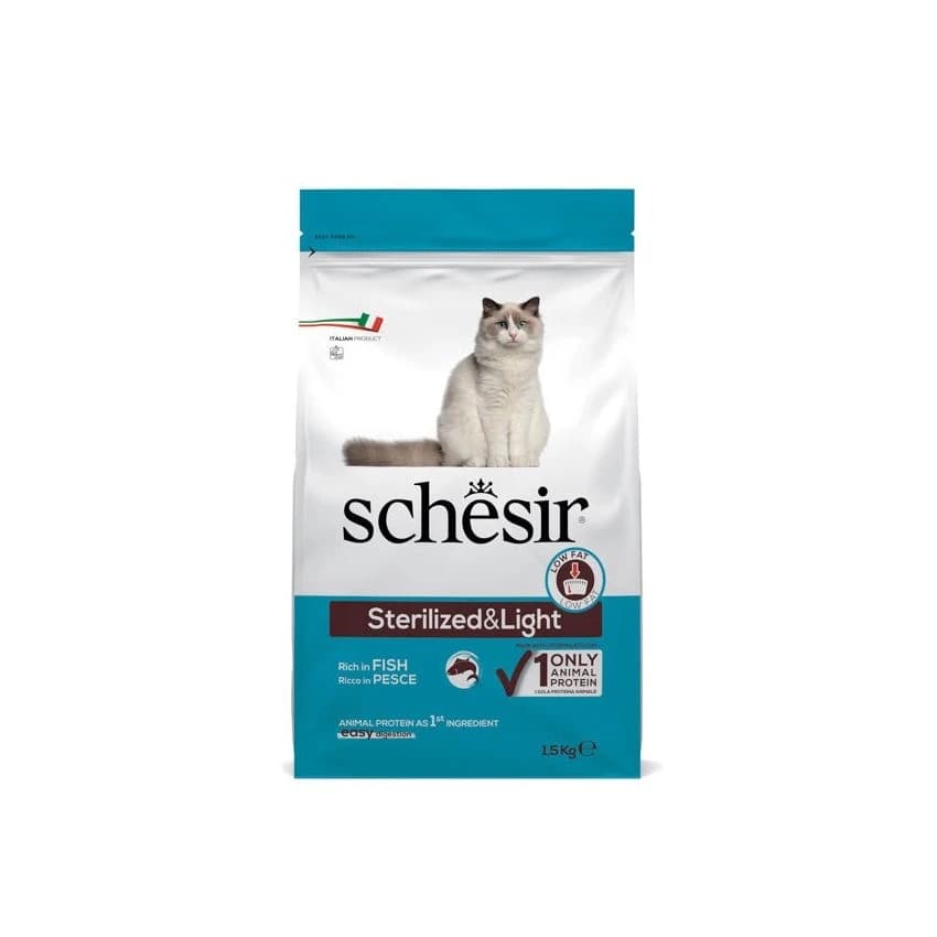 SCHESIR CAT DRY STERILIZED FISH 1.5KG