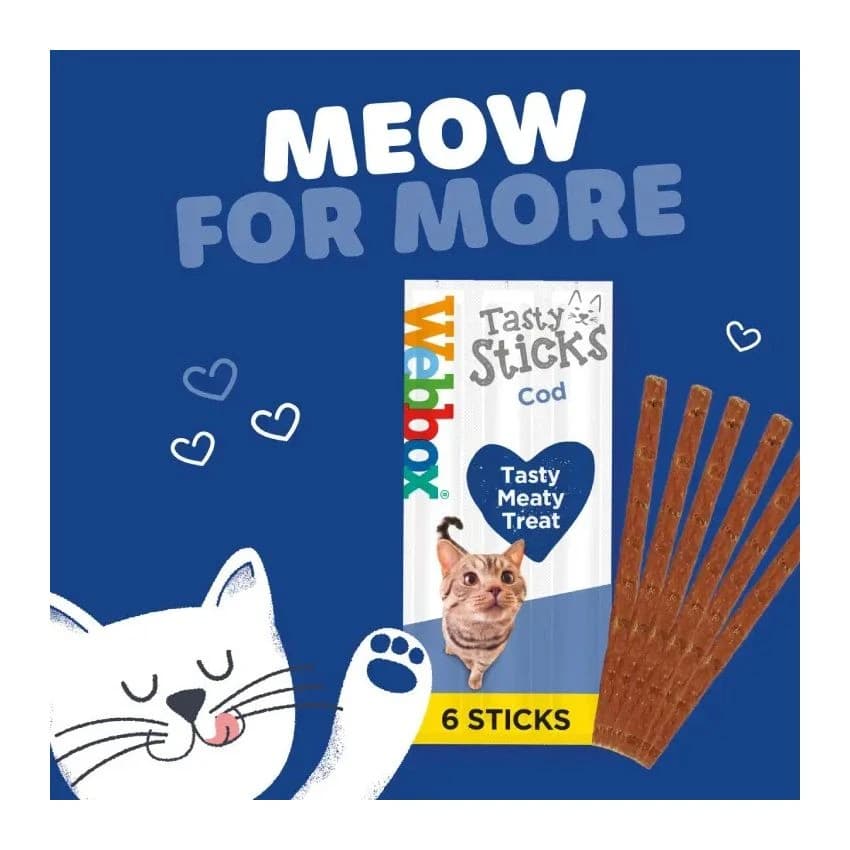 Webbox Tasty Sticks MSC Cod Cat Treats