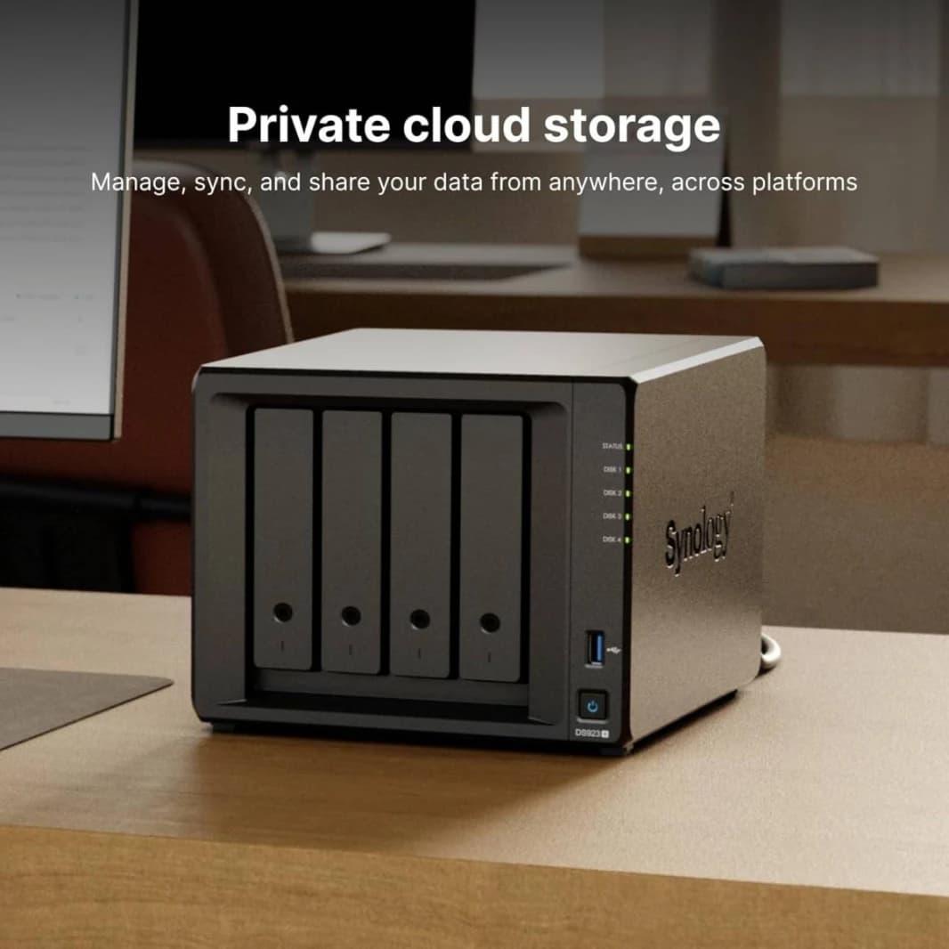 Synology DiskStation DS923+ 4-Bay Diskless NAS w/ Ryzen R1600 Dual Core & 4GB DDR4