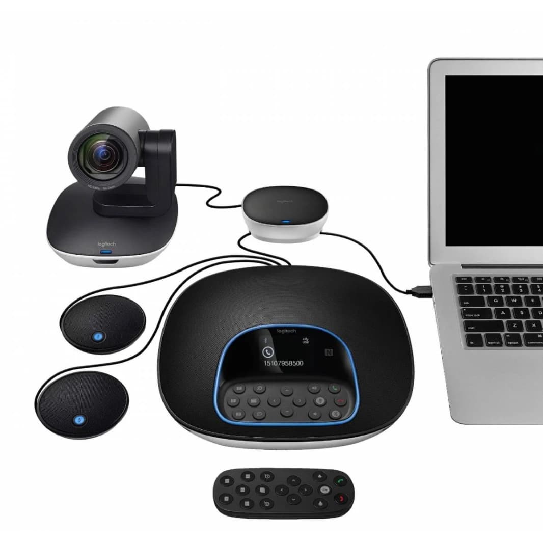 Logitech GROUP Video Conferencing Bundle with Expansion Mics for Mid to Large-sized Meeting Rooms