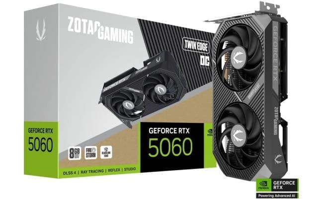 ZOTAC GAMING GeForce RTX 5060 Twin Edge OC 8GB GDDR7 - Graphics Card