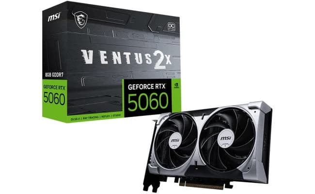 MSI GeForce RTX 5060 VENTUS 2X OC 8GB GDDR7 - Graphics Card