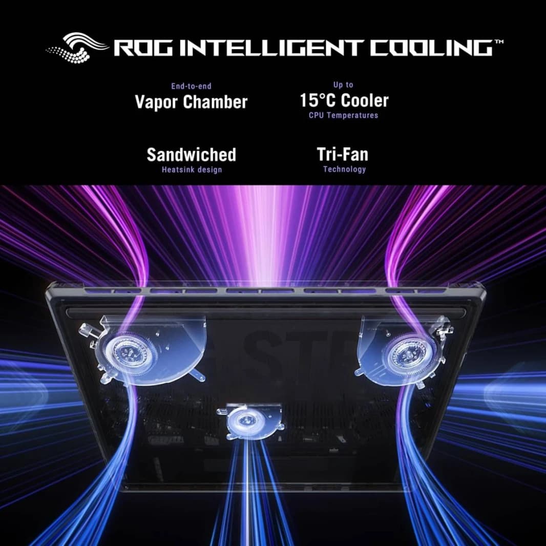 لابتوب ROG Strix G18 الجديد 2025، معالج Intel® Core™ i7 14650HX، بطاقة رسومات NVIDIA® GeForce RTX™ 5050 بذاكرة 8GB GDDR7، شاشة 18 بوصة FHD+ بتردد 144 هرتز - رمادي إكليبس