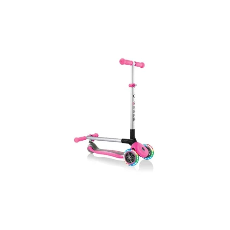 Globber Primo Foldable Light-Up Scooter, Pink
