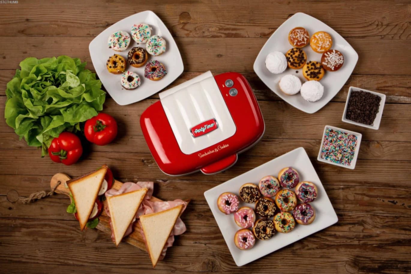 Ariete 700W Sandwich Maker - Red