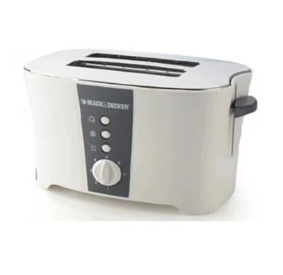 Black & Decker 4-Slice Toaster, 1350W, White