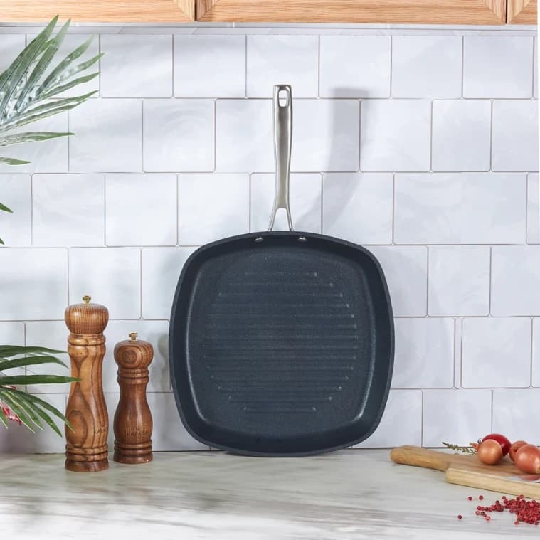 Diamond Granite Square Grill Pan, 28 cm, 2.3 Liter