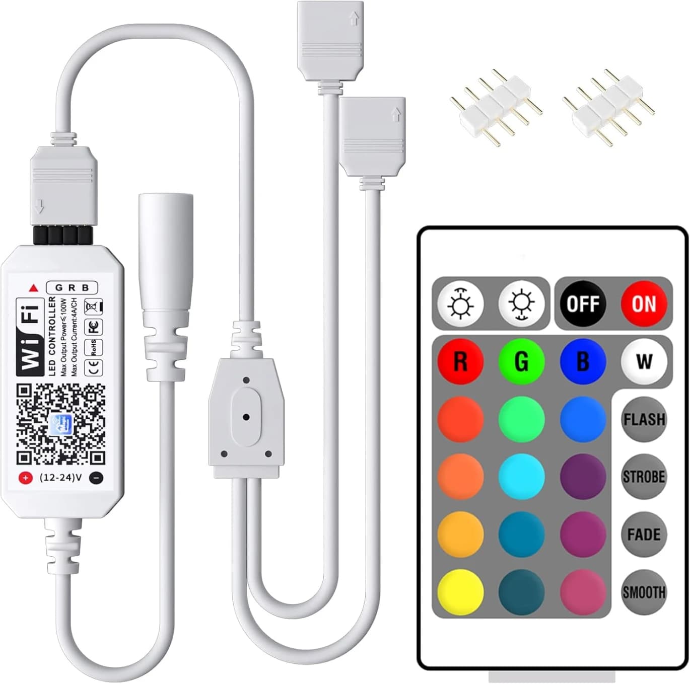 محول LED ذكي ألوان RGB مع ريموت IR