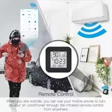 مستشعر حرارة ورطوبة + ريموت بالأشعة تحت الحمراء - Wifi