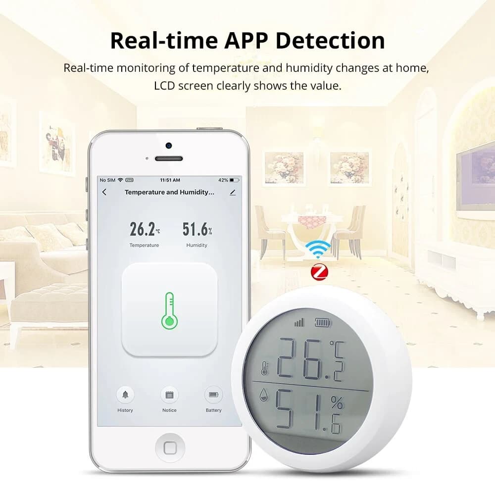Zigbee - Zemismart-Temperature And Humidity Sensor - Zigbee
