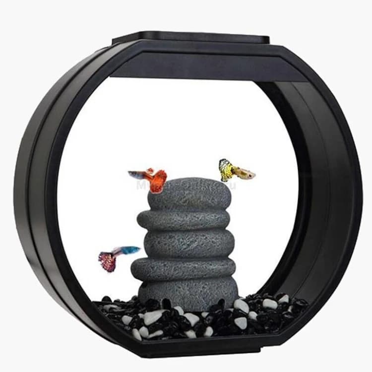 Deco O mini black aquarium