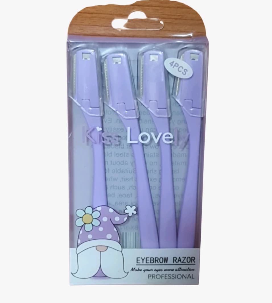 Kiss Lovely Women's Eyebrow Razor with Charming Design Featuring Rust-Resistant Blades and Easy Precise Control