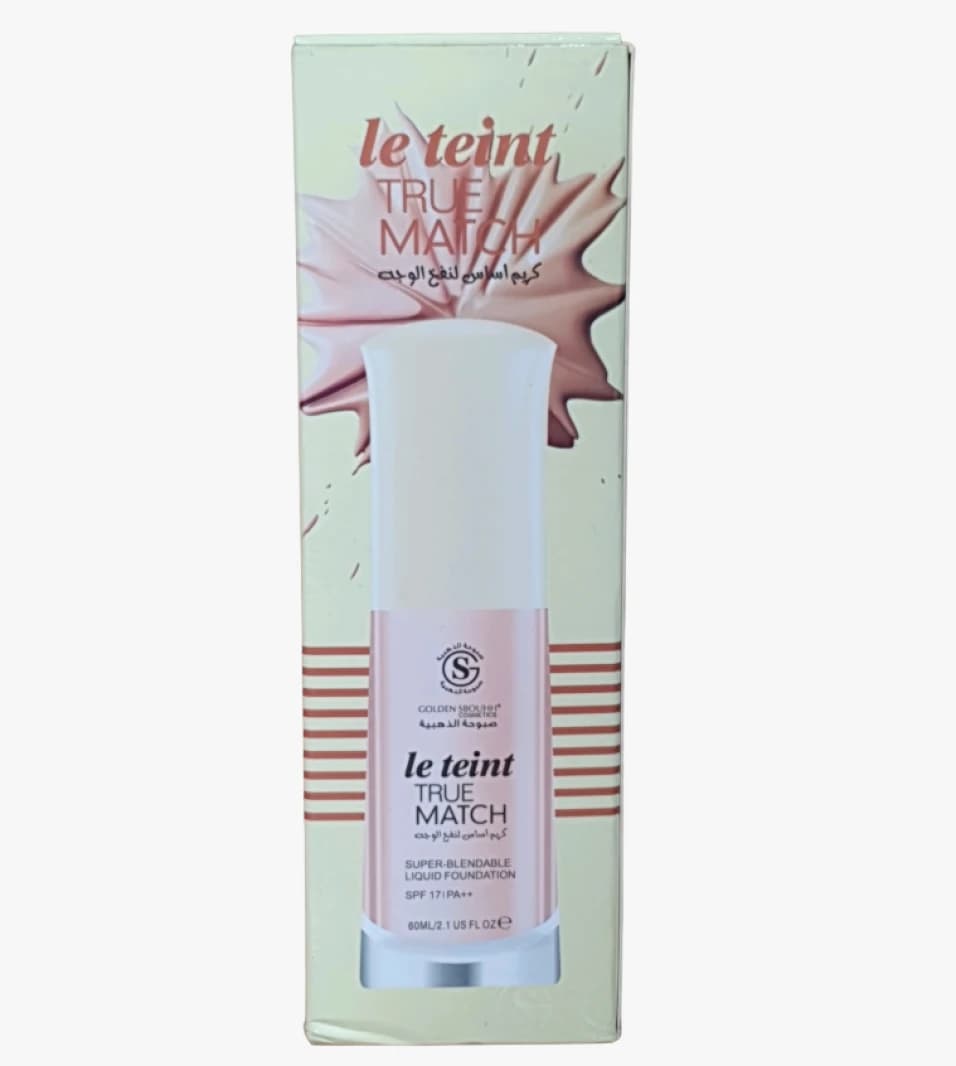Golden Sbouh Le Teint True Match Foundation for Women, Super Blendable, Natural Coverage, Suitable for All Skin Types