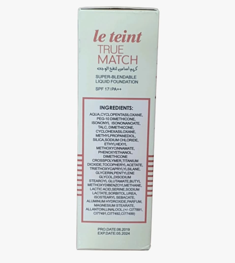 Golden Sbouh Le Teint True Match Foundation for Women, Super Blendable, Natural Coverage, Suitable for All Skin Types