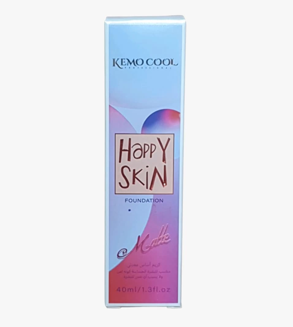 Kemo Cool Happy Skin Foundation Matte Finish Designed for Makeup Lovers Seeking Perfect Coverage and Radiant Glow.