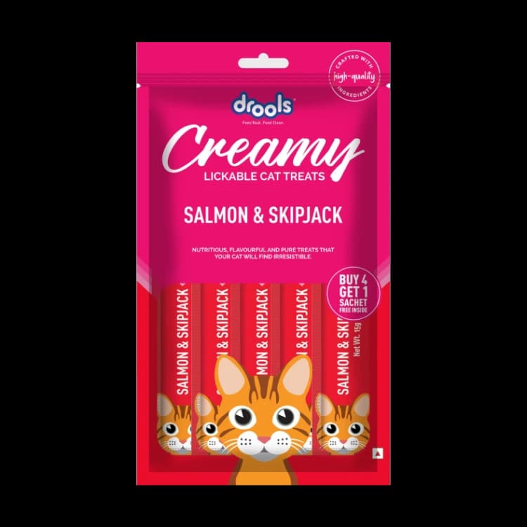 Drools Creamy Lickable Cat Treats with Salmon & Skipjack