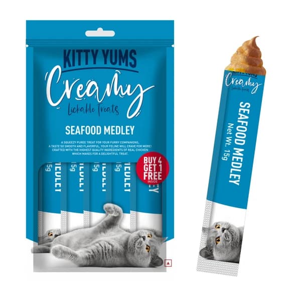 Kitty Yums Creamy Treats - Assorted Seafood