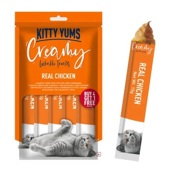 Kitty Yums Creamy Treats - Real Chicken
