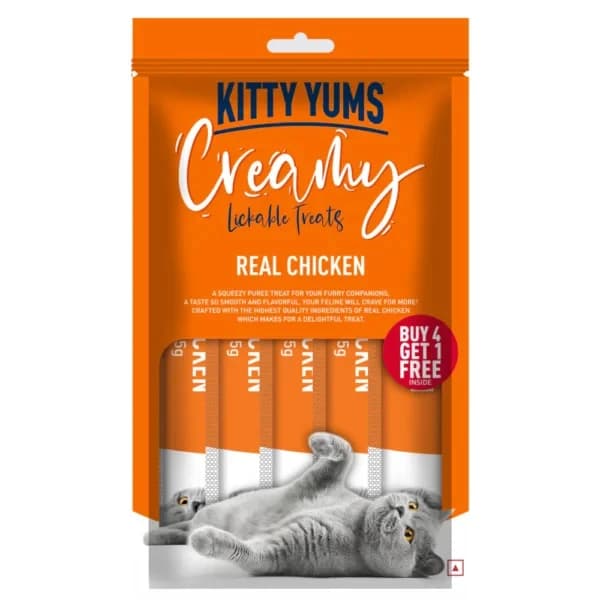Kitty Yums Creamy Treats - Real Chicken