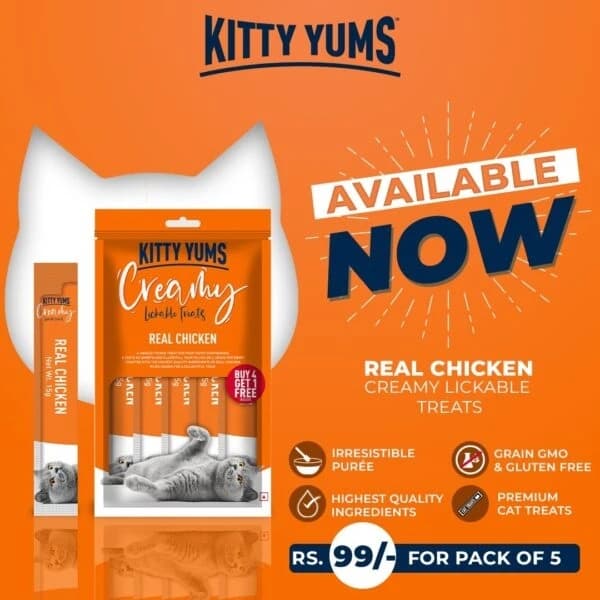 Kitty Yums Creamy Treats - Real Chicken