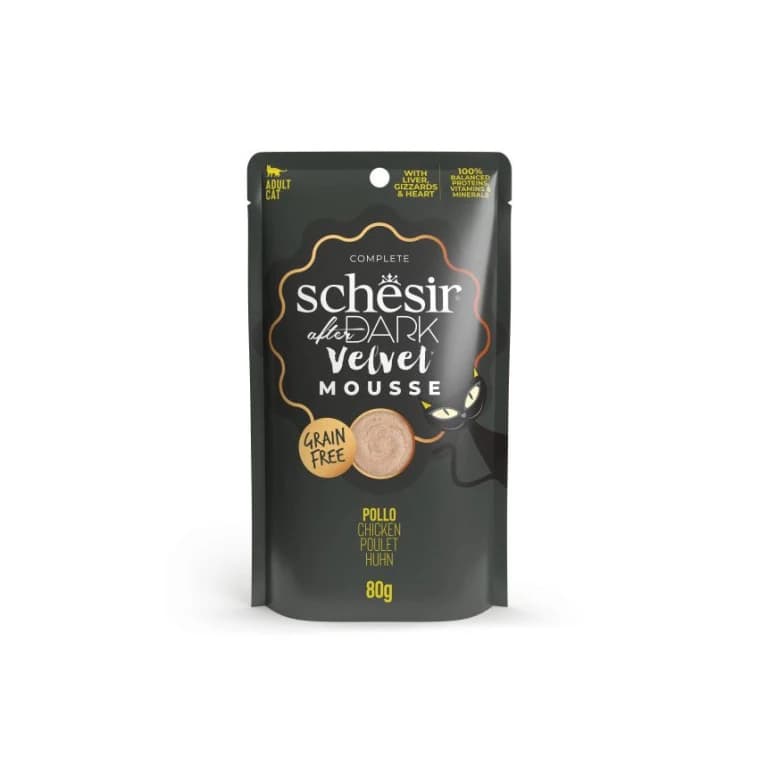 Schesir after dark velvet mousse cat pouch Chicken 80g