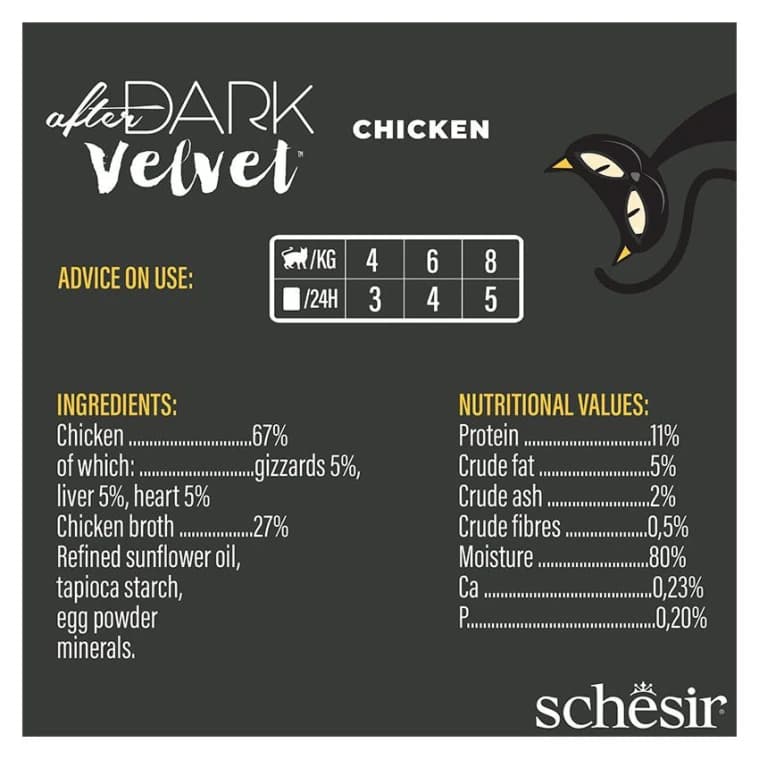 Schesir after dark velvet mousse cat pouch Chicken 80g