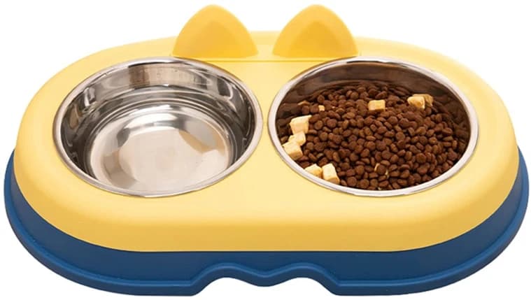 Double Bowl Kitten Food