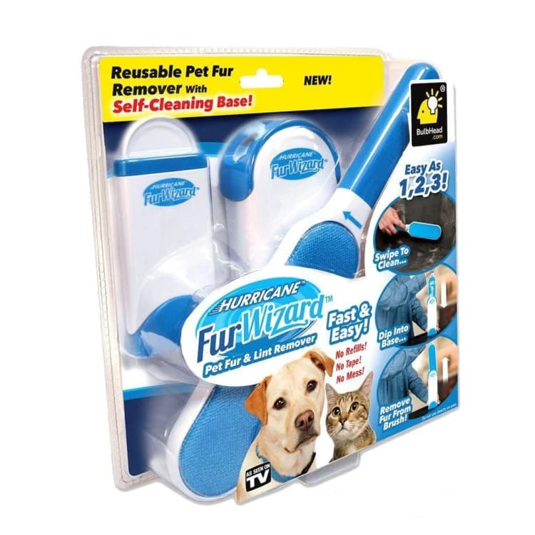 Pet Fur, Hair & Lint Remover With Self Cleaning Base