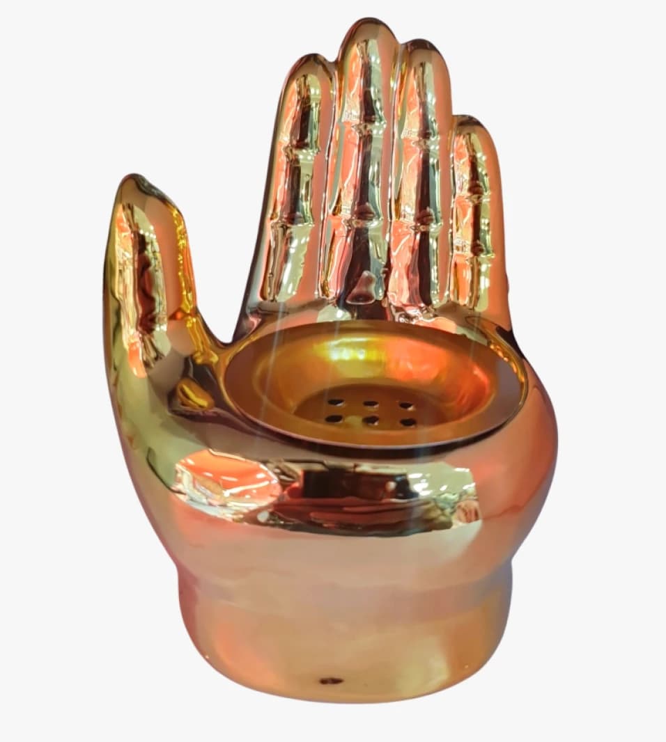 Luxury Gold-Plated Hand-Shaped Candle Holder for Elegant Interior Decor Enthusiasts Looking for Stylish Design