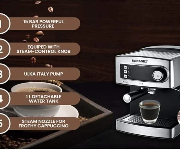 Sonashi 15-Bar Espresso Machine