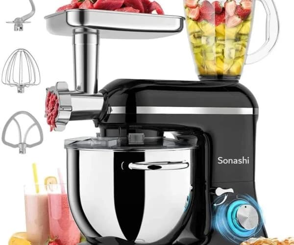 Authentic Sonashi 3-in-1 Stand Mixer, Meat Grinder & Blender, 8.5L, 1500W