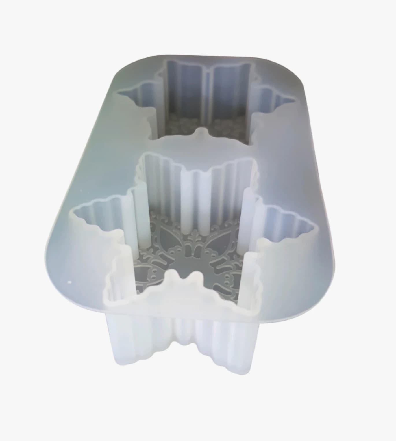 Silicone Mold for Soap or Candle Making with Unique Snowflake Design for Design Enthusiasts