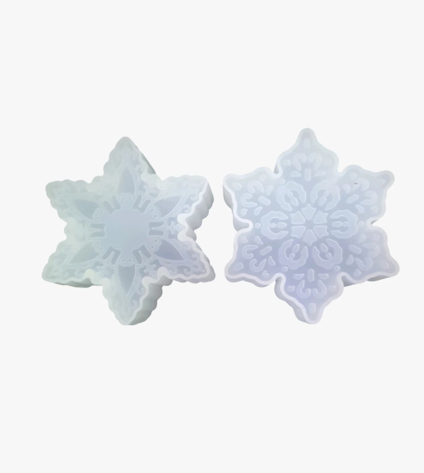 Silicone Mold for Soap or Candle Making with Unique Snowflake Design for Design Enthusiasts