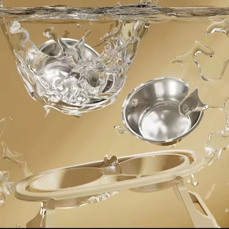 Raised Stainless Steel Bowl