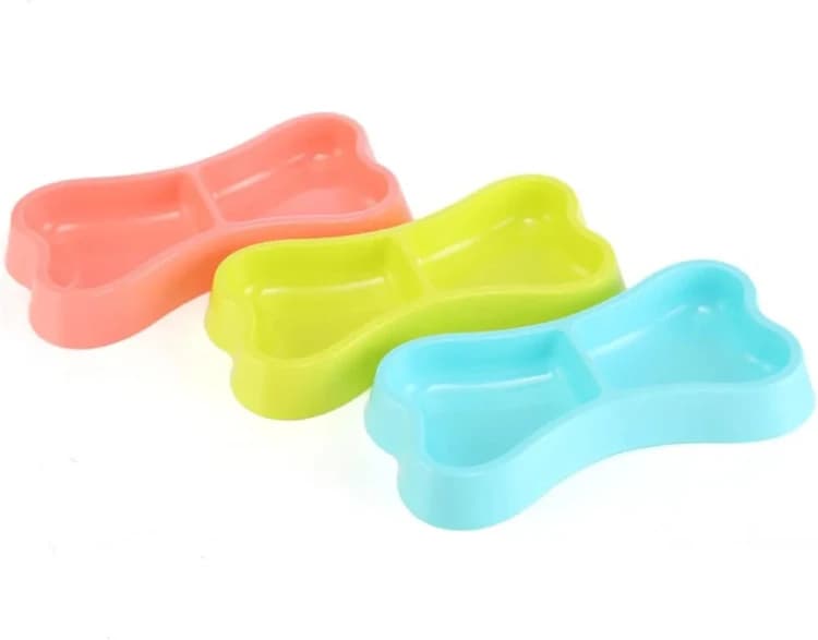 Bone-Shaped Double Pet Bowl