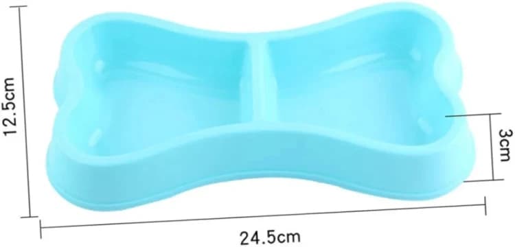 Bone-Shaped Double Pet Bowl