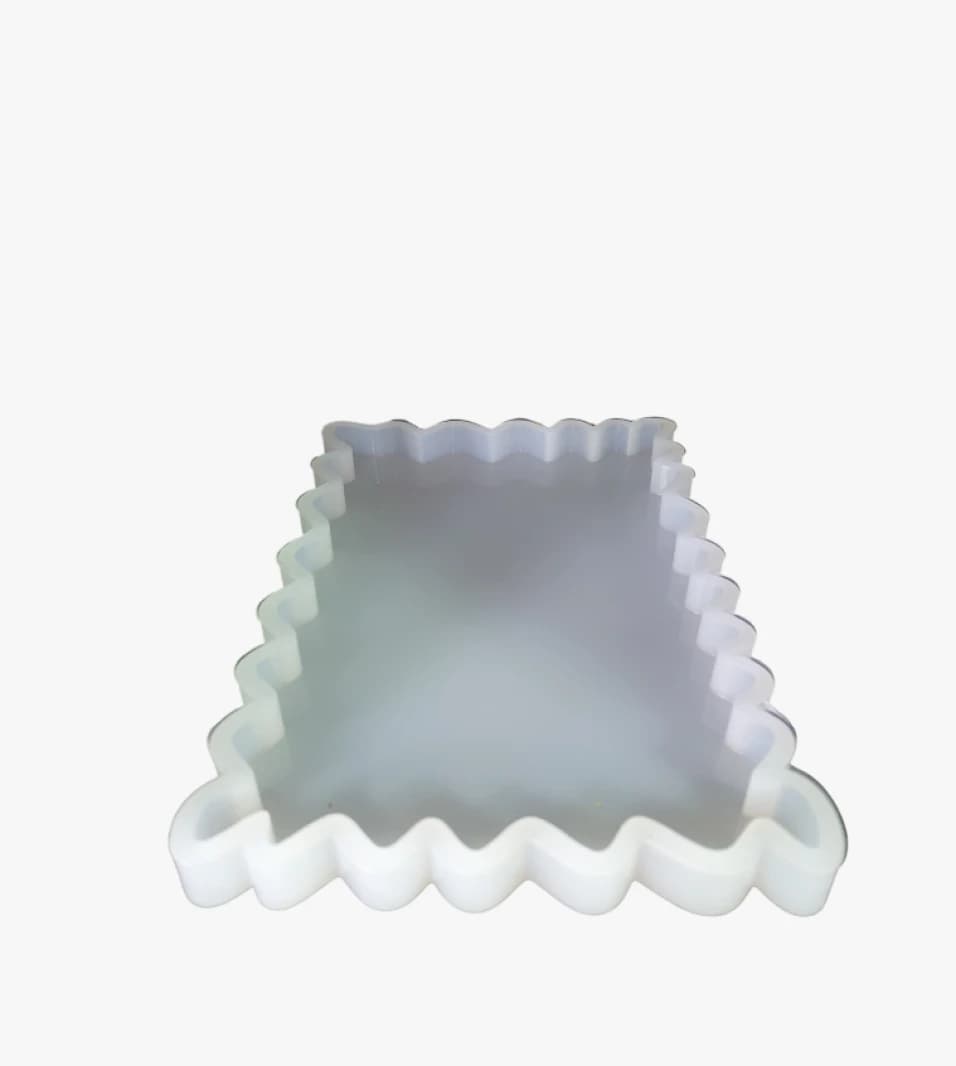 Silicone Soap Mold with Wavy Rectangular Design Ideal for Candle and Soap Making Enthusiasts at Home and Crafty Folks
